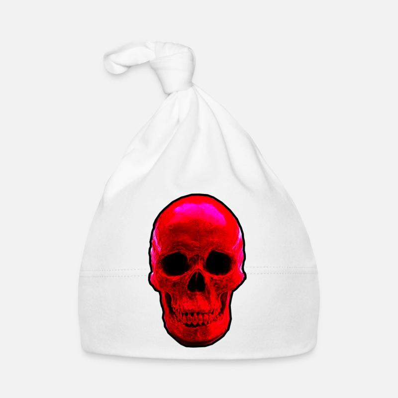 red skull Organic Baby Cap