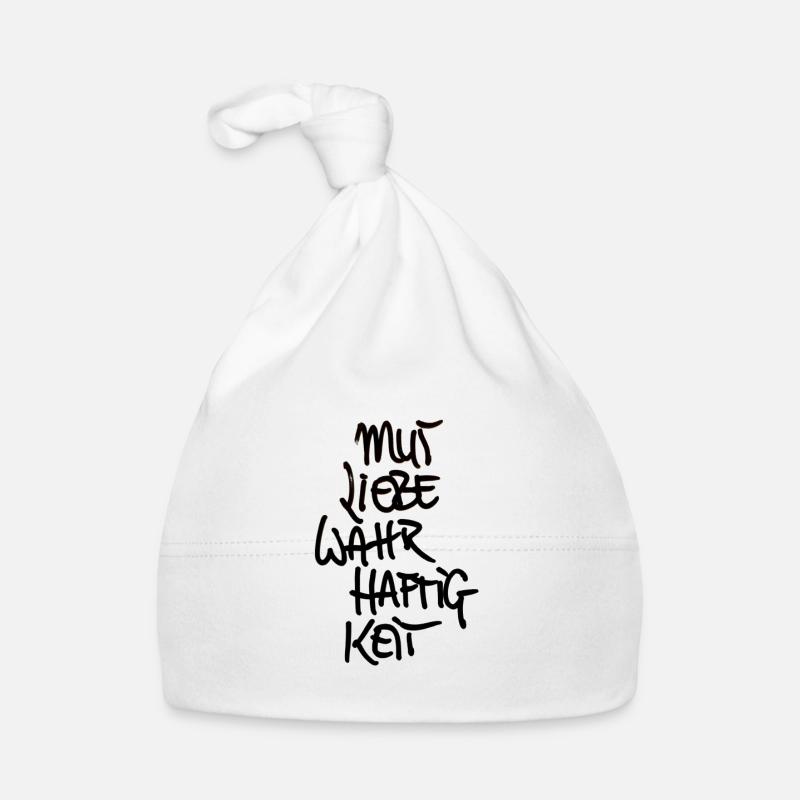COURAGE, AMOUR, VÉRACITÉ Bonnet bio Bébé