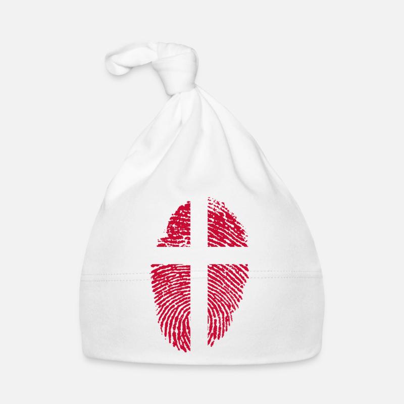 Drapeau du Danemark Bonnet bio Bébé