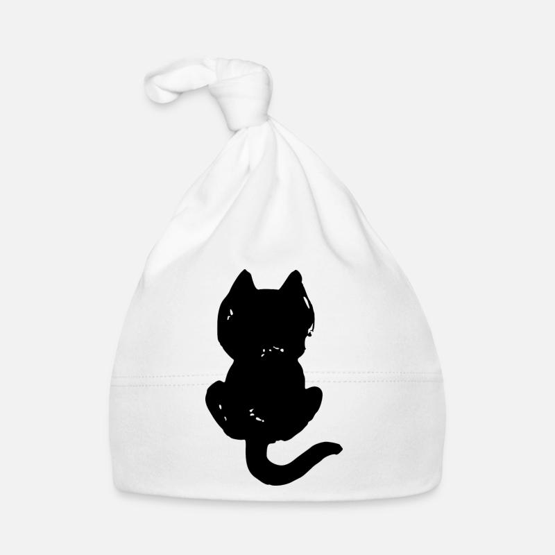 Silhouette cool de chat Bonnet bio Bébé