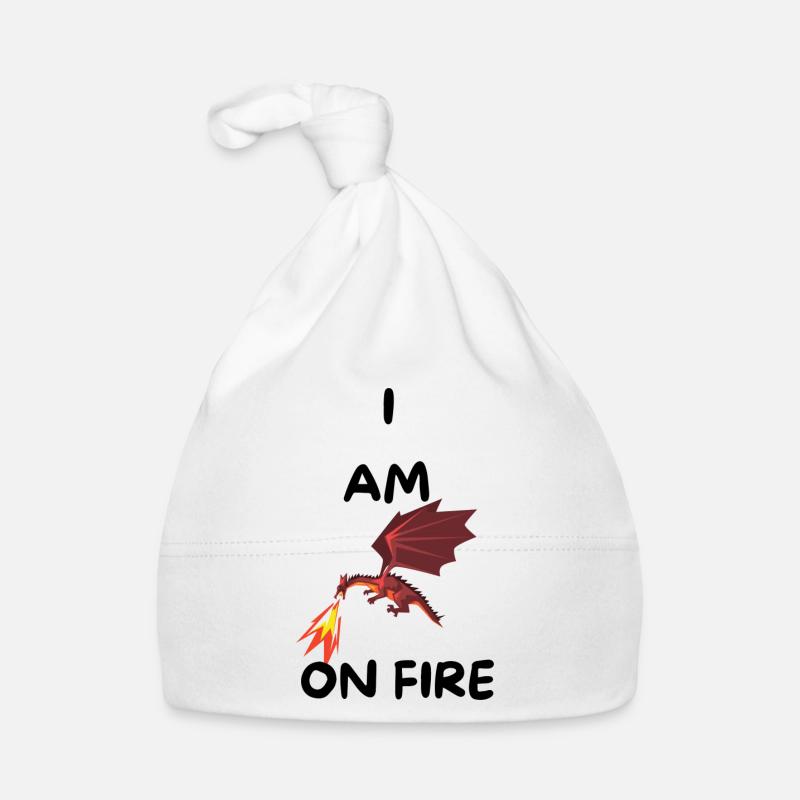 I'M ON FIRE -Drache spuckt Feuer - Geschenk Baby Bio-Mütze