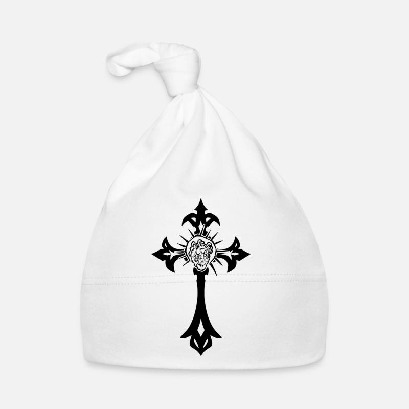 Gothic cross Organic Baby Cap