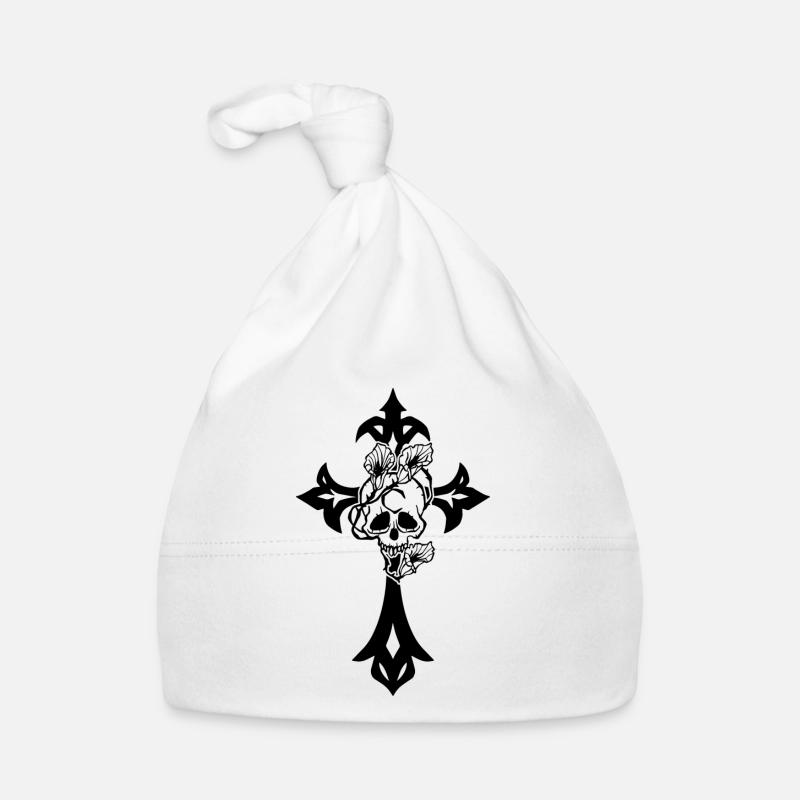 Gotisches Kreuz Baby Bio-Mütze