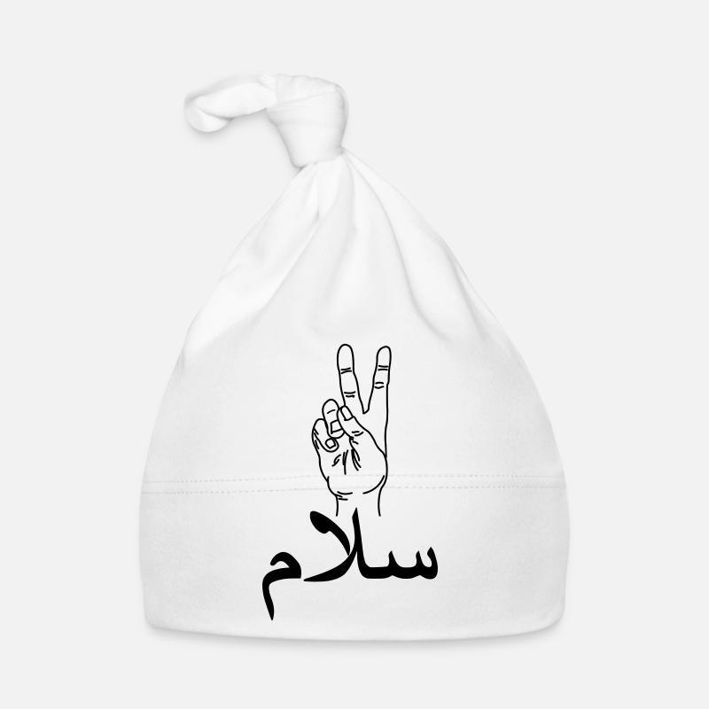 Arab peace hand gesture peace Organic Baby Cap
