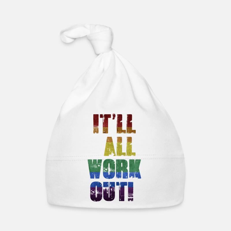 It'll All Work Out - Organic Baby Cap - white