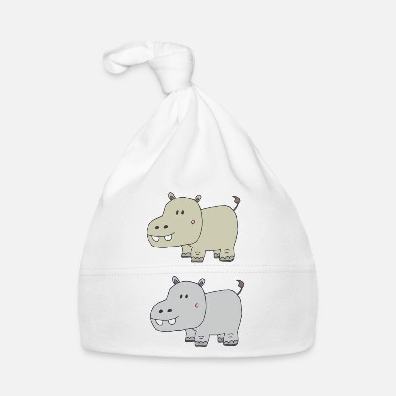Hippos double Organic Baby Cap