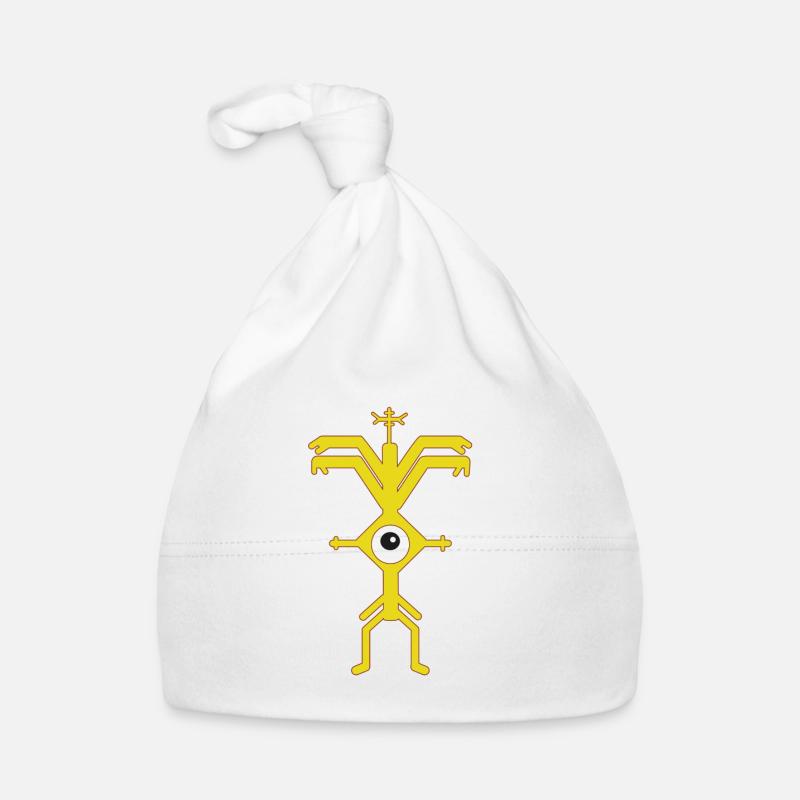 Fun Logo Party One-Eye Man Psyclops Yellow Organic Baby Cap