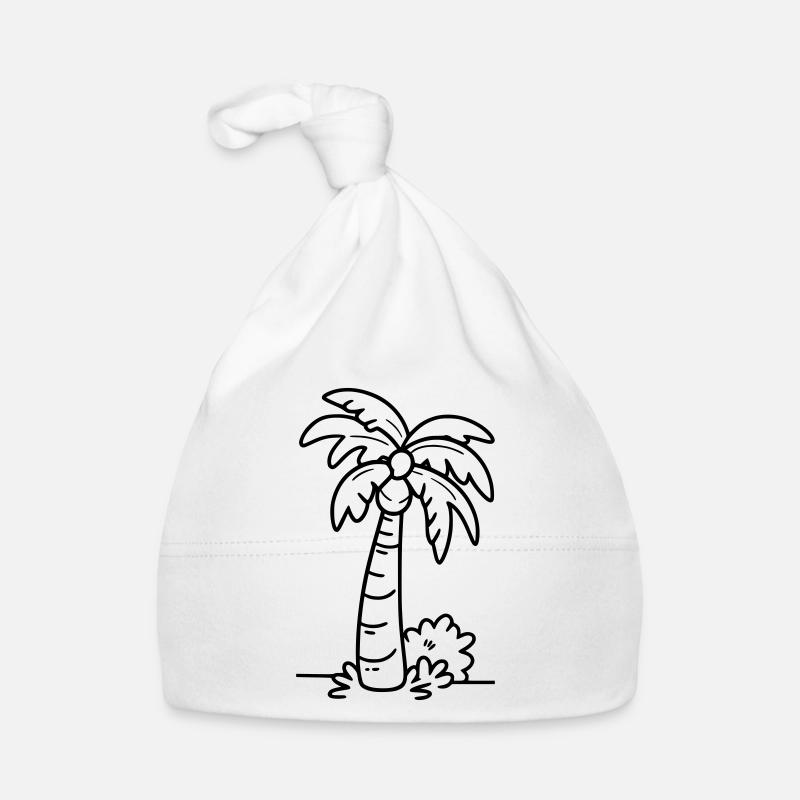 Cute Palm Tree Outline Organic Baby Cap