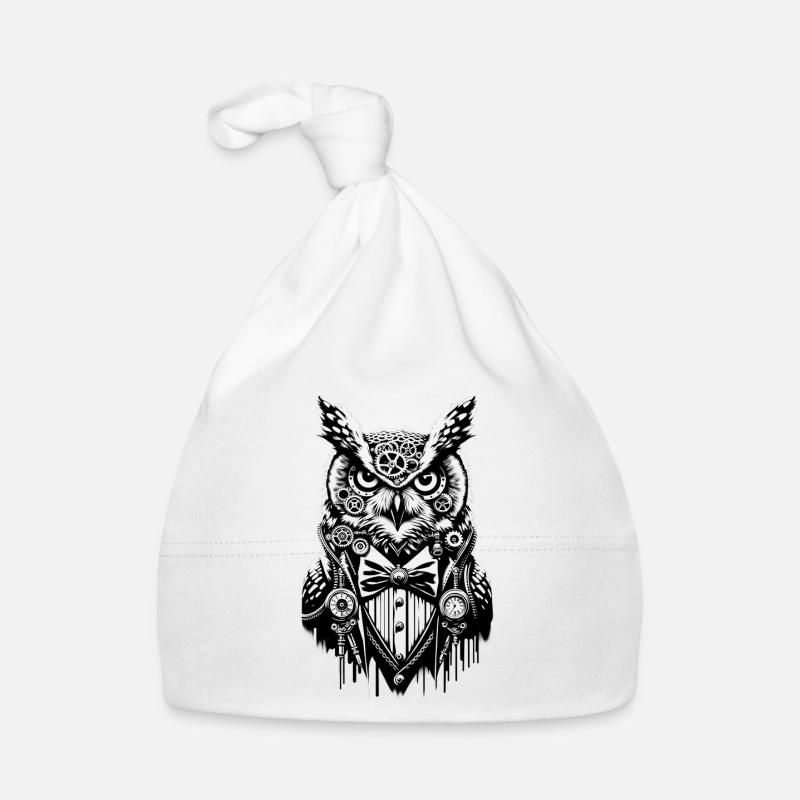 Nacht-Eule | Technik-Eule | Nerd-Uhu Baby Bio-Mütze