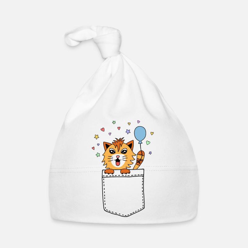 Chat dans la poche de poitrine Bonnet bio Bébé