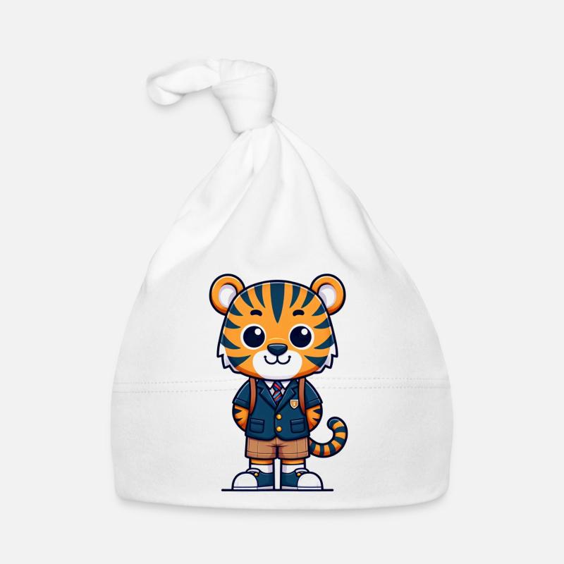 Mignon écolier tigre Bonnet bio Bébé