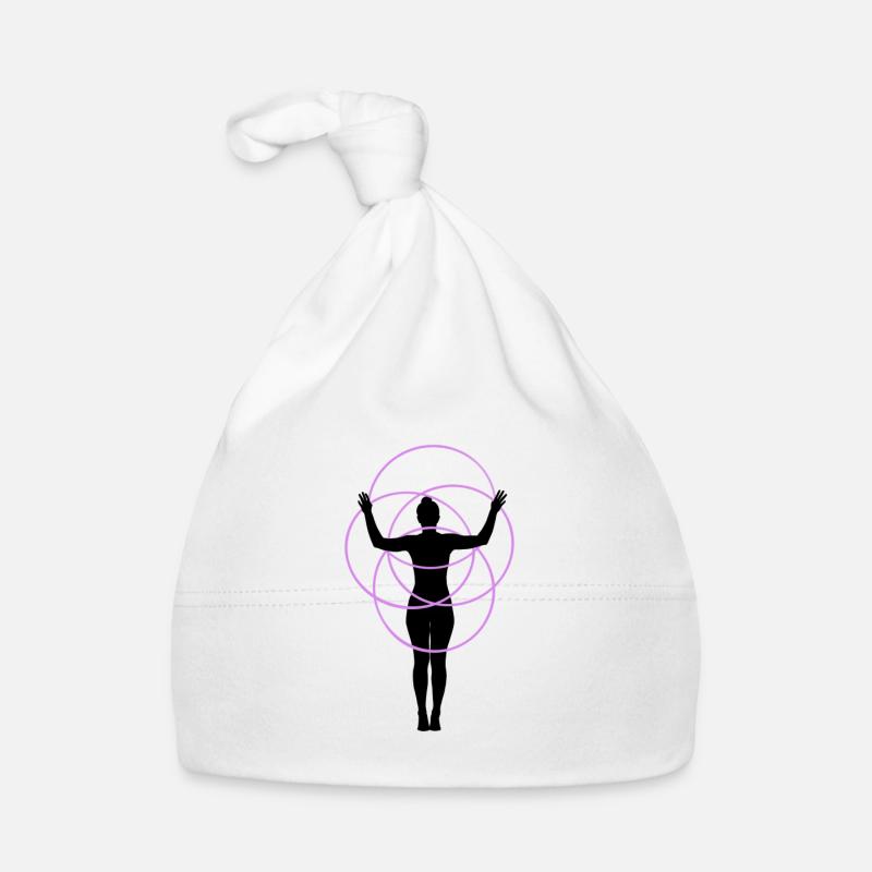 Hulahoop Silhouette - Baby Bio-Mütze - Weiß