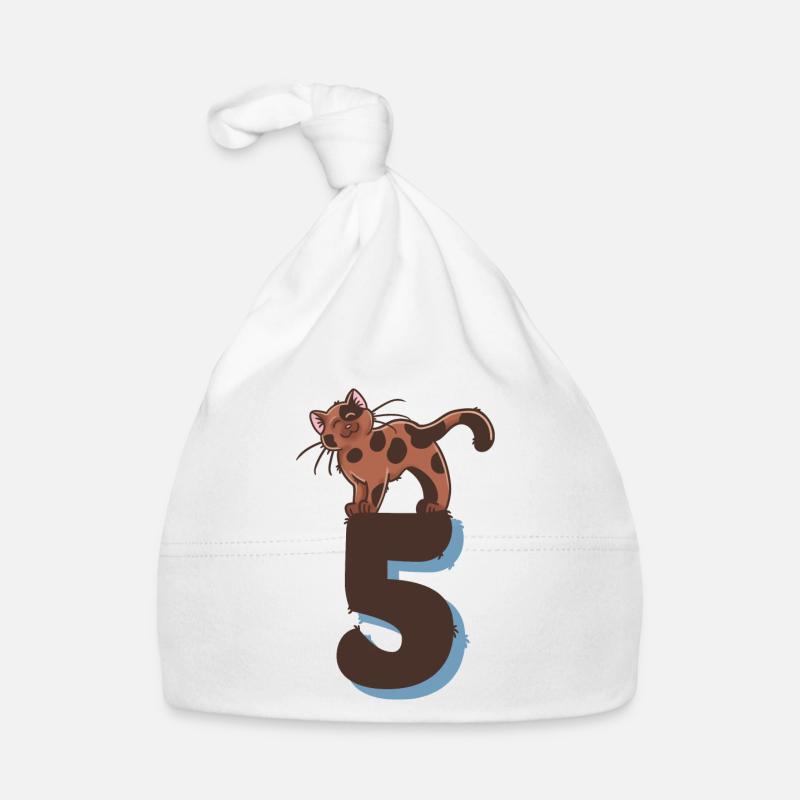 Chat numéro 5 Bonnet bio Bébé