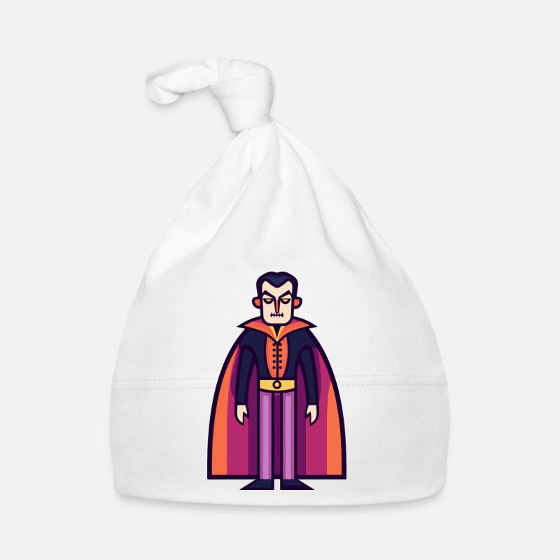 Vampire Halloween Symbol Comic Organic Baby Cap