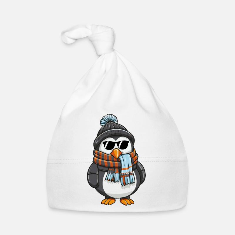 Penguin Comic Winter Organic Baby Cap