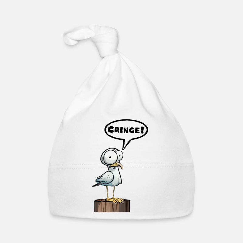 Seagull speech bubble embarrassment Organic Baby Cap