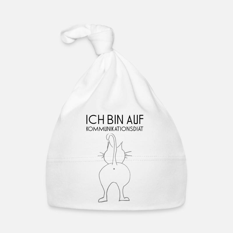 Kommunikationsdiät schwarz mit Katze Baby Bio-Mütze