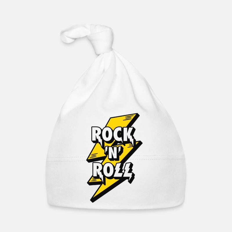 Electrifying Rock and Roll Lightning Design Organic Baby Cap