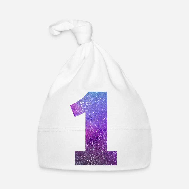 Numéro 1 galaxie - Bonnet bio Bébé - blanc