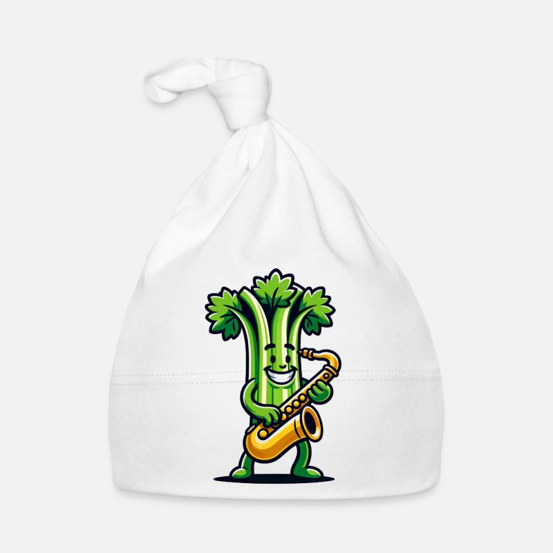 Saxy Celery Brings the Crunchy Jazz Organic Baby Cap