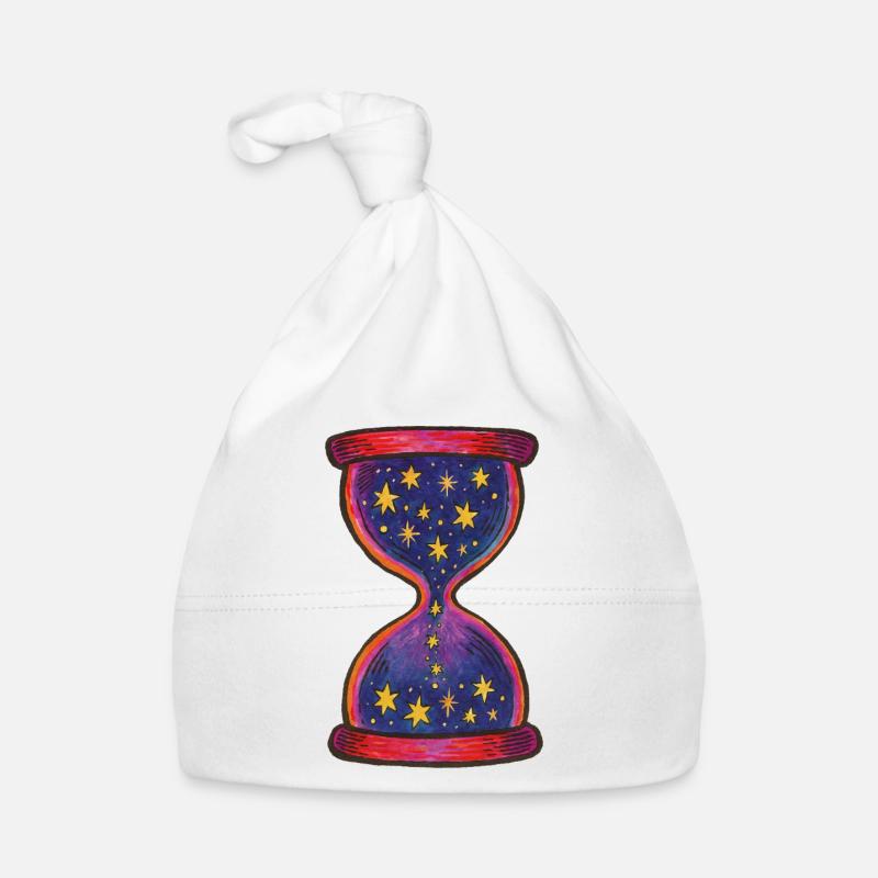 Celestial Hourglass Artistic Pattern Organic Baby Cap