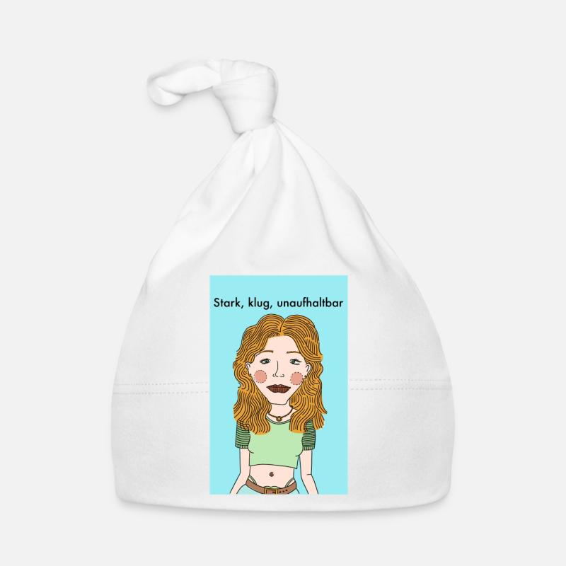 Une forte indépendance - Bonnet bio Bébé - blanc