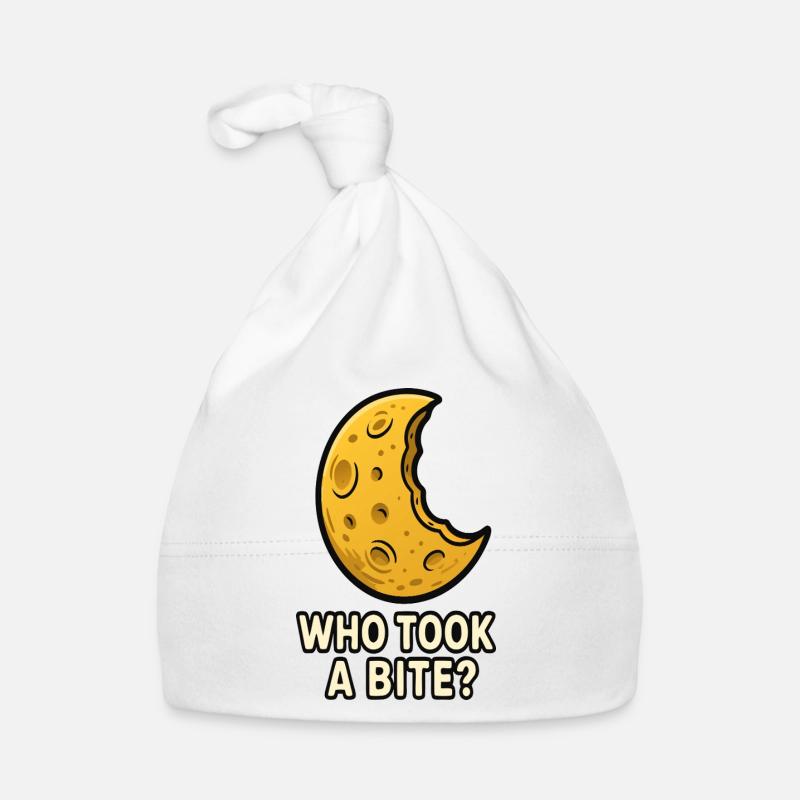Moon Biscuit Thief: Who took a bite? Organic Baby Cap
