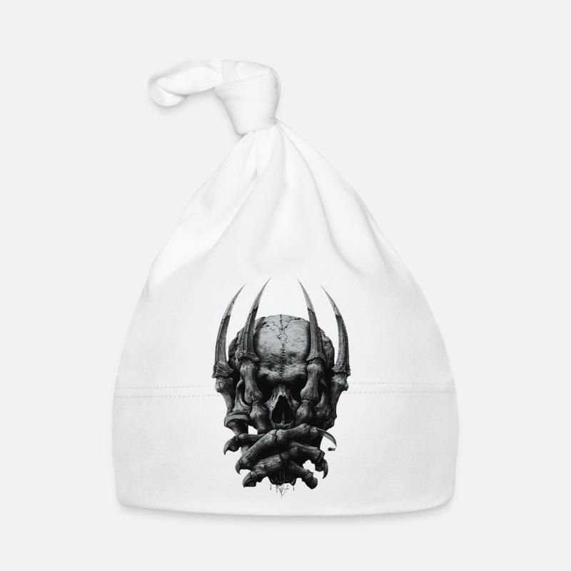 Dark Gothic Skull Organic Baby Cap