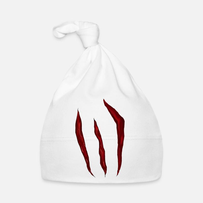 Blood-red scratch marks Organic Baby Cap