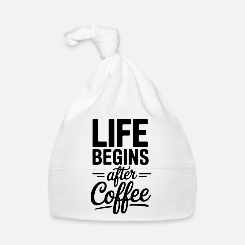 Life Begins After Coffee Kaffeetrinker Cafe Kaffee Baby Bio-Mütze