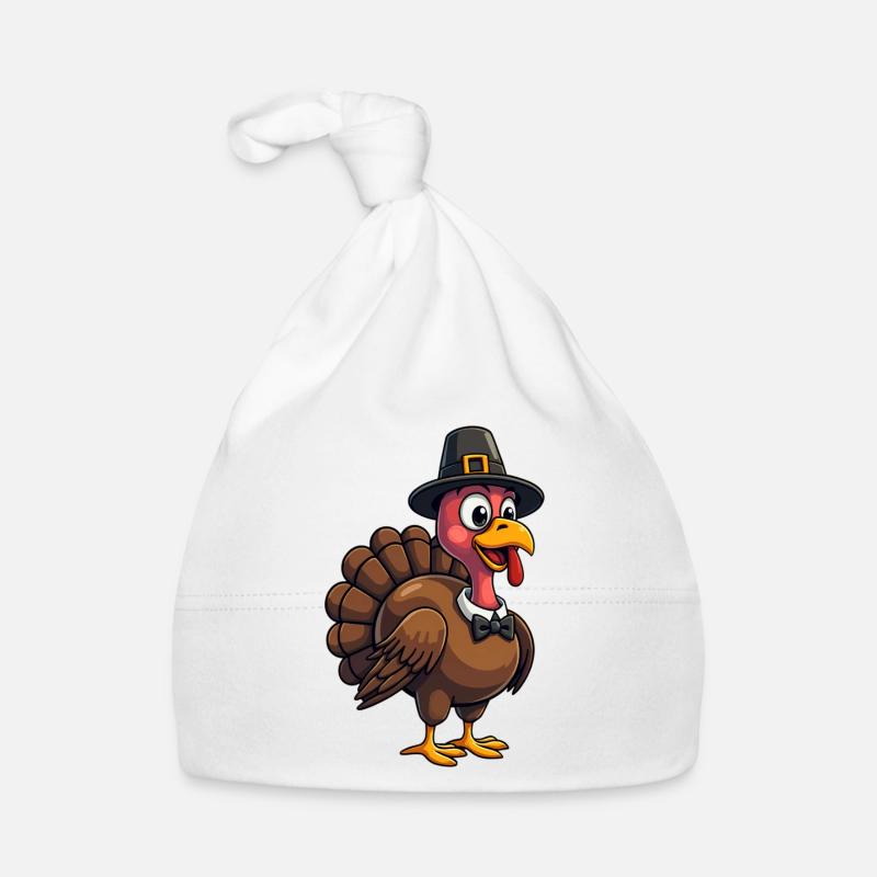 Thanksgiving Drôle Dinde de Thanksgiving Bonnet bio Bébé