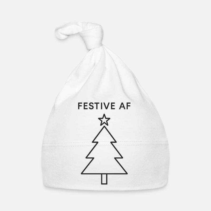 Minimalistischer Weihnachtsbaum Baby Bio-Mütze