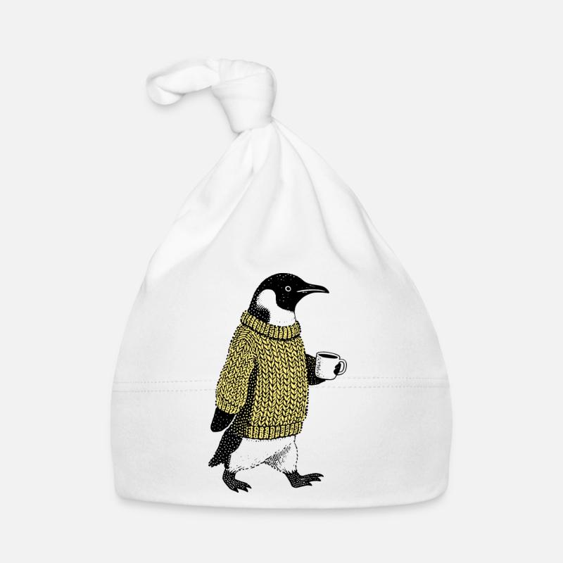 Coffee Penguin Bonnet bio Bébé