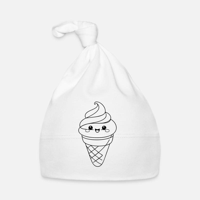 Softeis Eiscreme Icon Minimal Statement Organic Baby Cap