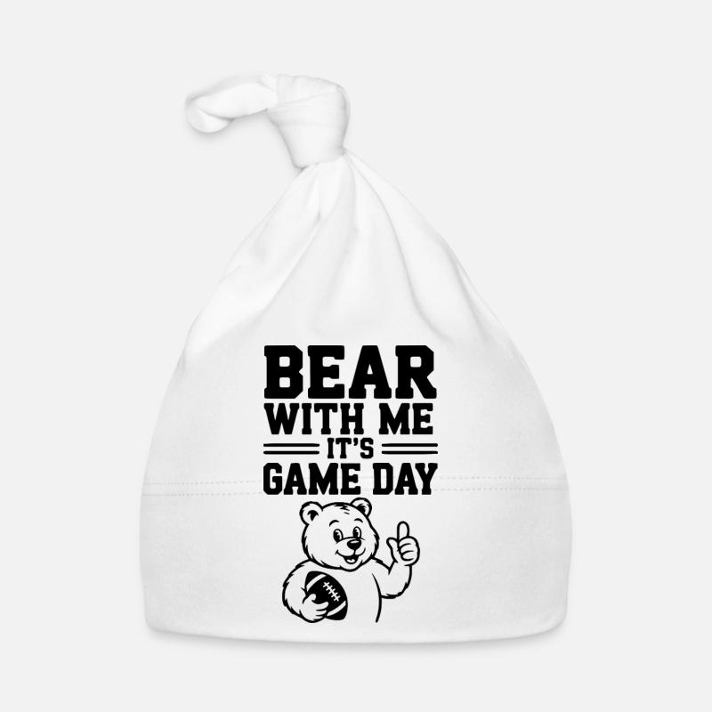 Bear With Me, It’s Game Day Organic Baby Cap