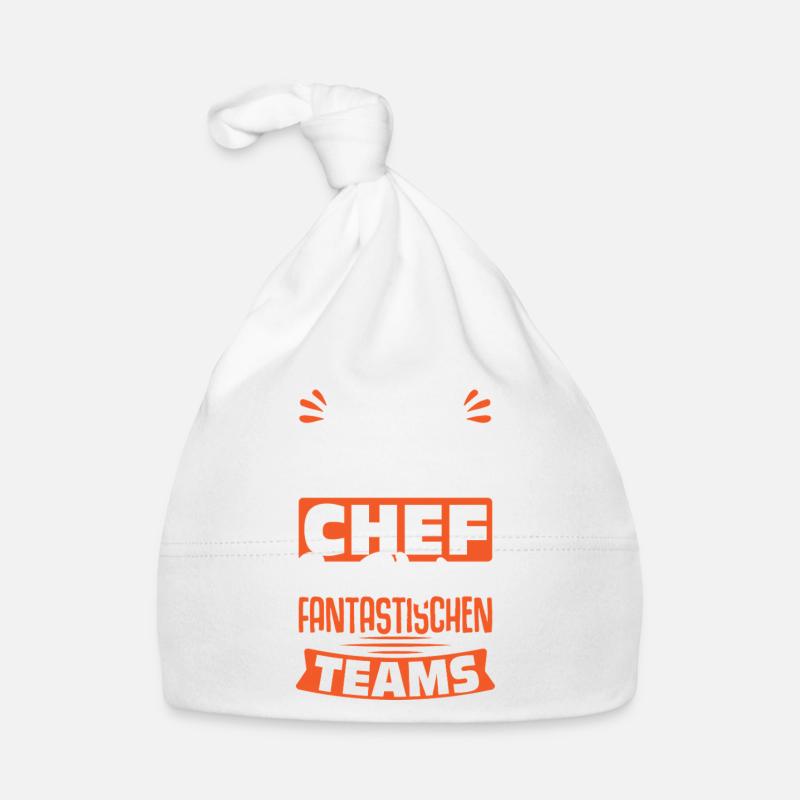 Stolzer Chef Chef Mann Abteilungsleiter Teamchef Baby Bio-Mütze