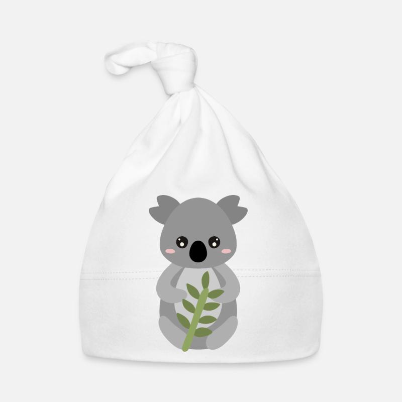 Koala with Leaf Embrace Organic Baby Cap