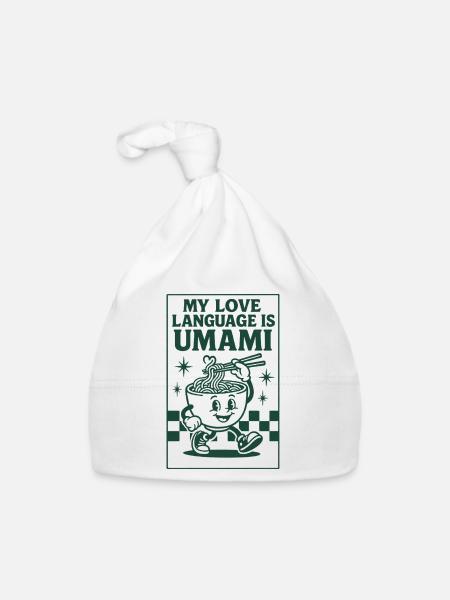 Umami Is Love | Ramen Noodles - Organic Baby Cap - white - Front