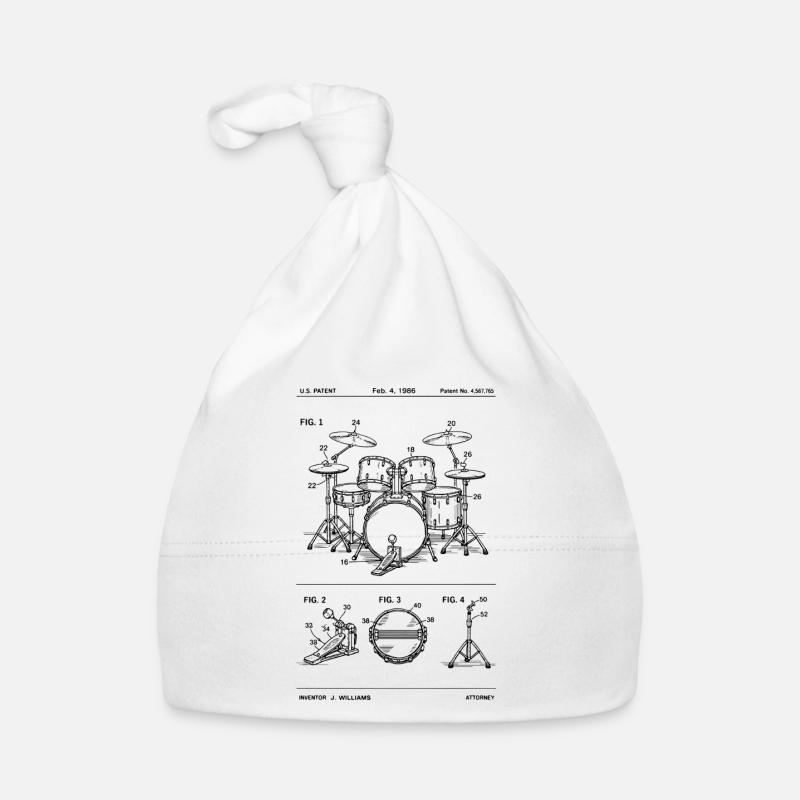Drum Set Blueprint  Organic Baby Cap