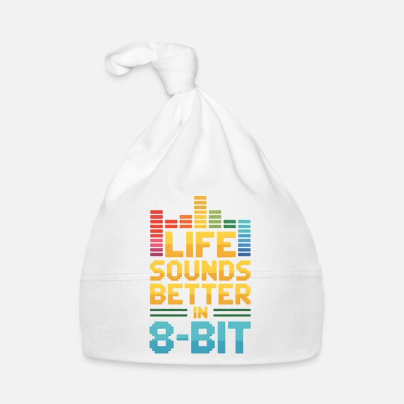Life sounds better in 8-bit | Chiptune Vibes Organic Baby Cap