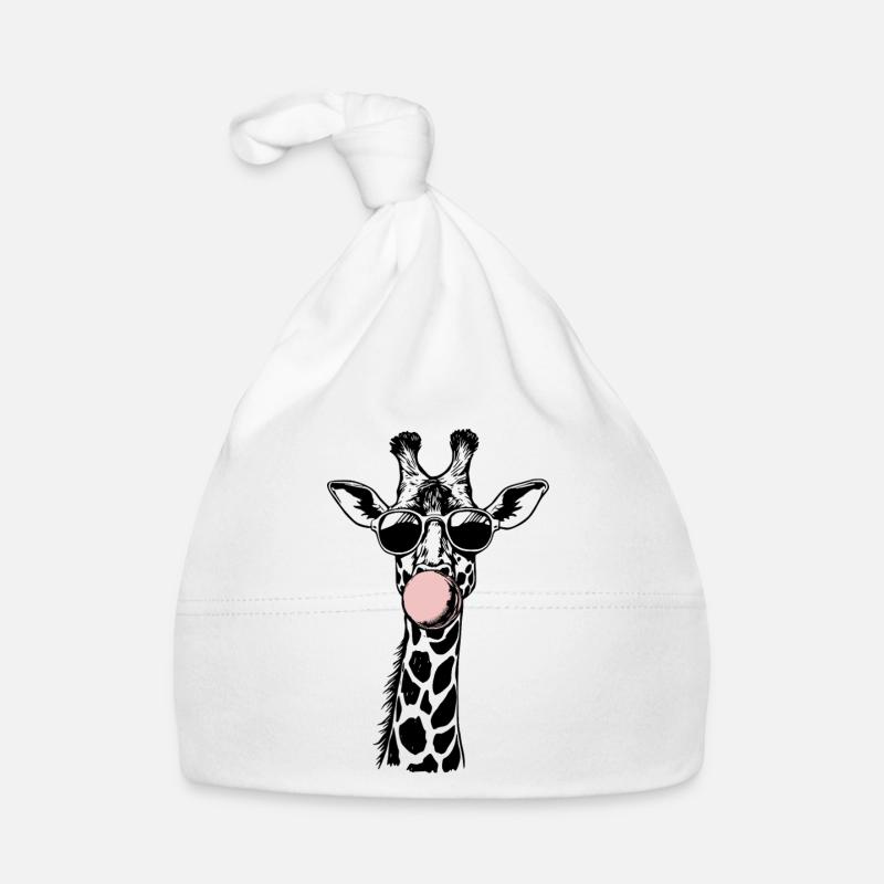 Cool Giraffe Bubble Vibes Organic Baby Cap