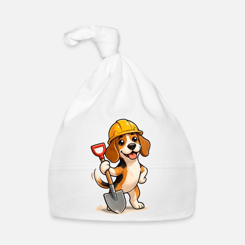 Beagle Ouvrier du Bâtiment Style Drôle et Fun Design Bonnet bio Bébé