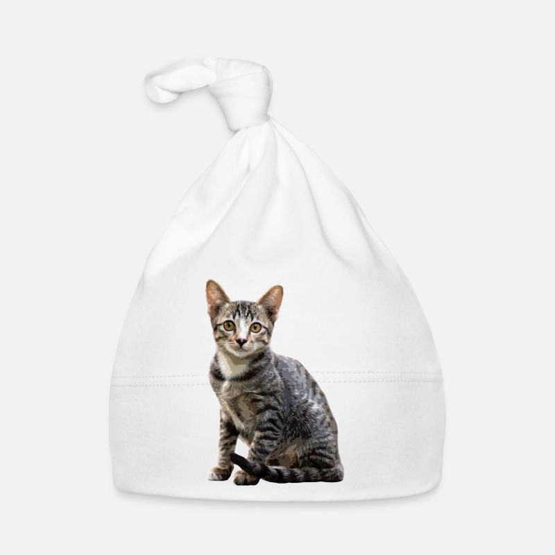 Chats Portrait vintage Chat Design de chat Bonnet bio Bébé