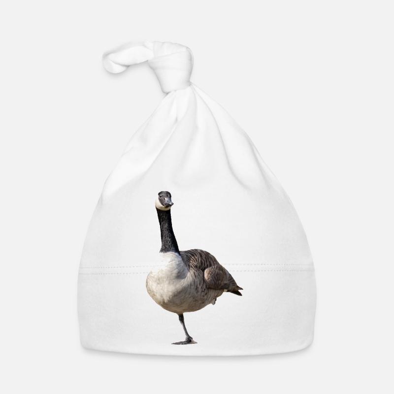 Kanadische Gans auf einem Bein Baby Bio-Mütze