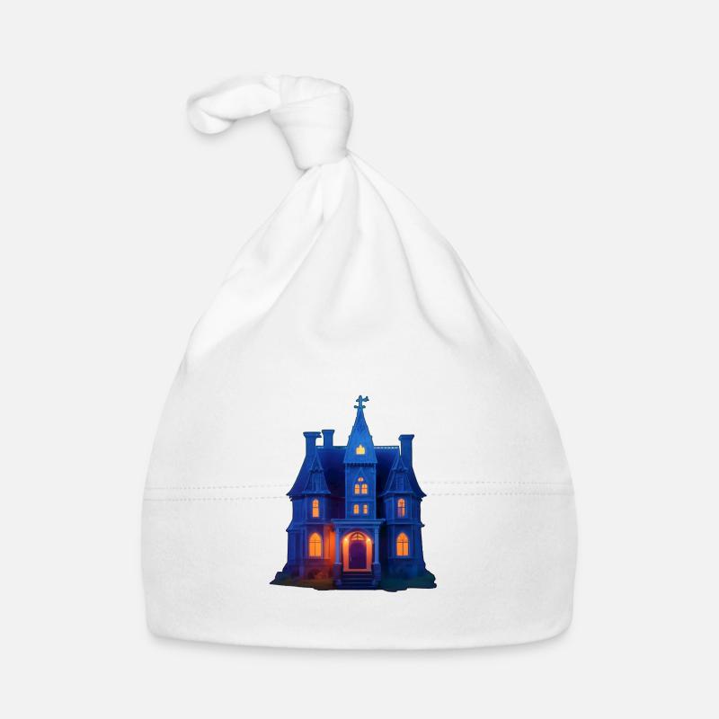 Spooky House Halloween Organic Baby Cap