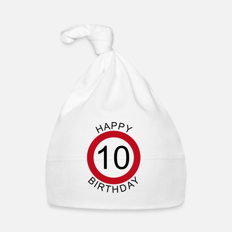 Joyeux anniversaire 10 plaque d’anniversaire Bonnet bio Bébé