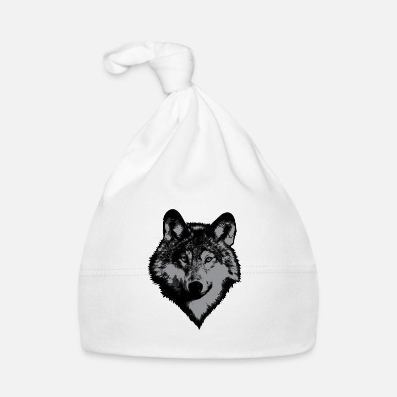 Wolf head Organic Baby Cap