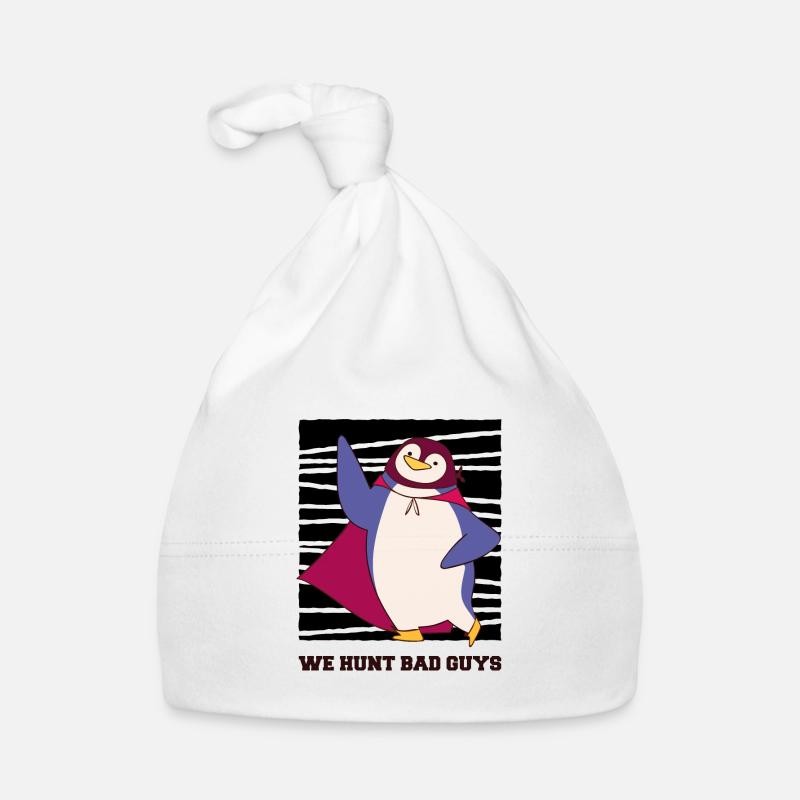 Lustiger Pinguin der sich verkleidet hat Baby Bio-Mütze