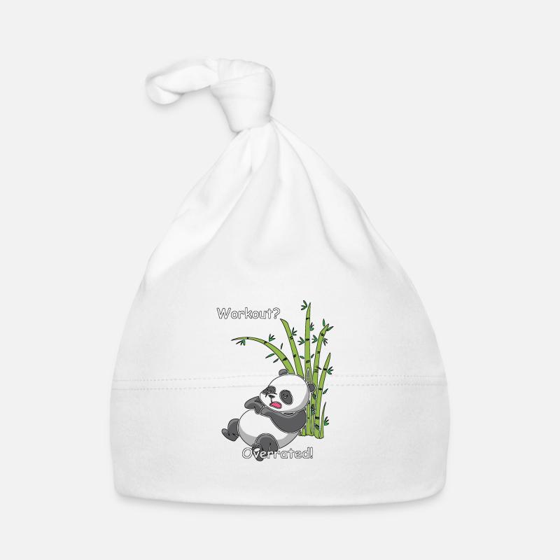Schlafender Panda - Workout? Overrated Baby Bio-Mütze