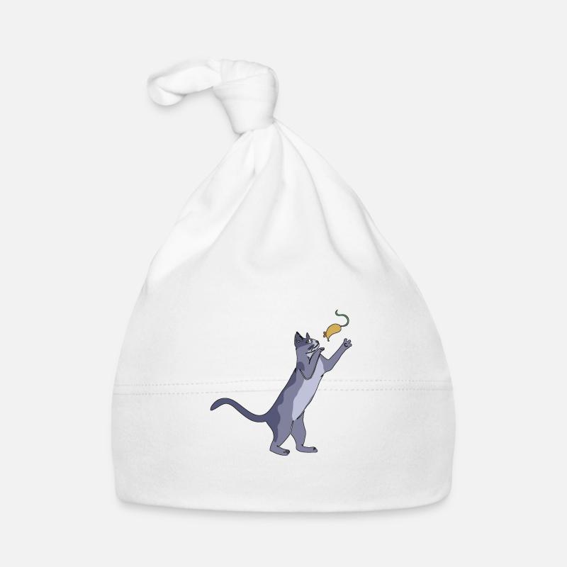 Cat with mouse Organic Baby Cap